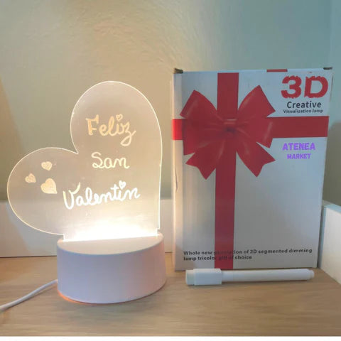 LAMPARA DE PIZARRA LED 3D